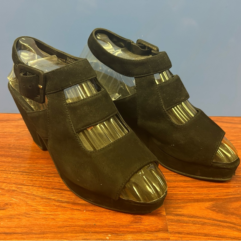 Vintage Black Women's Wedge Sandals